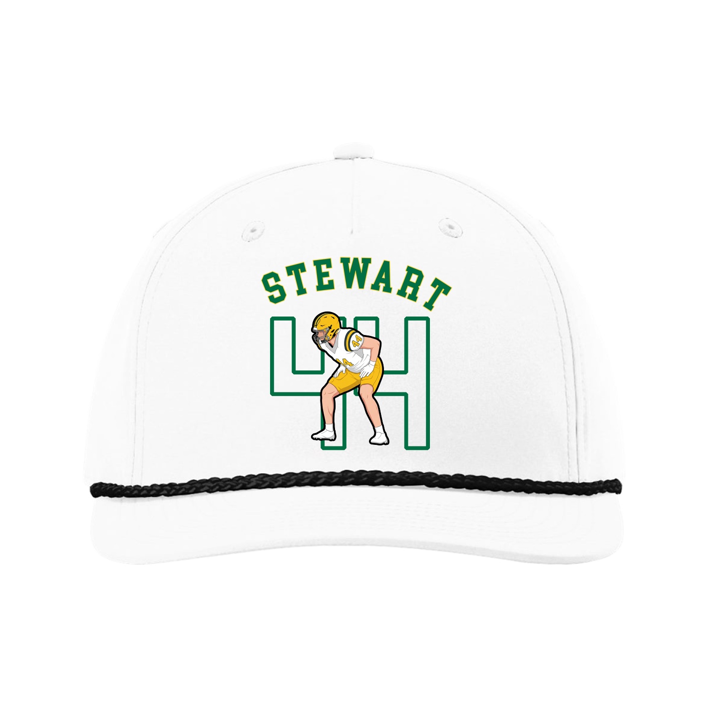 Five-Panel Classic Rope Cap — Shirsey Arch in White