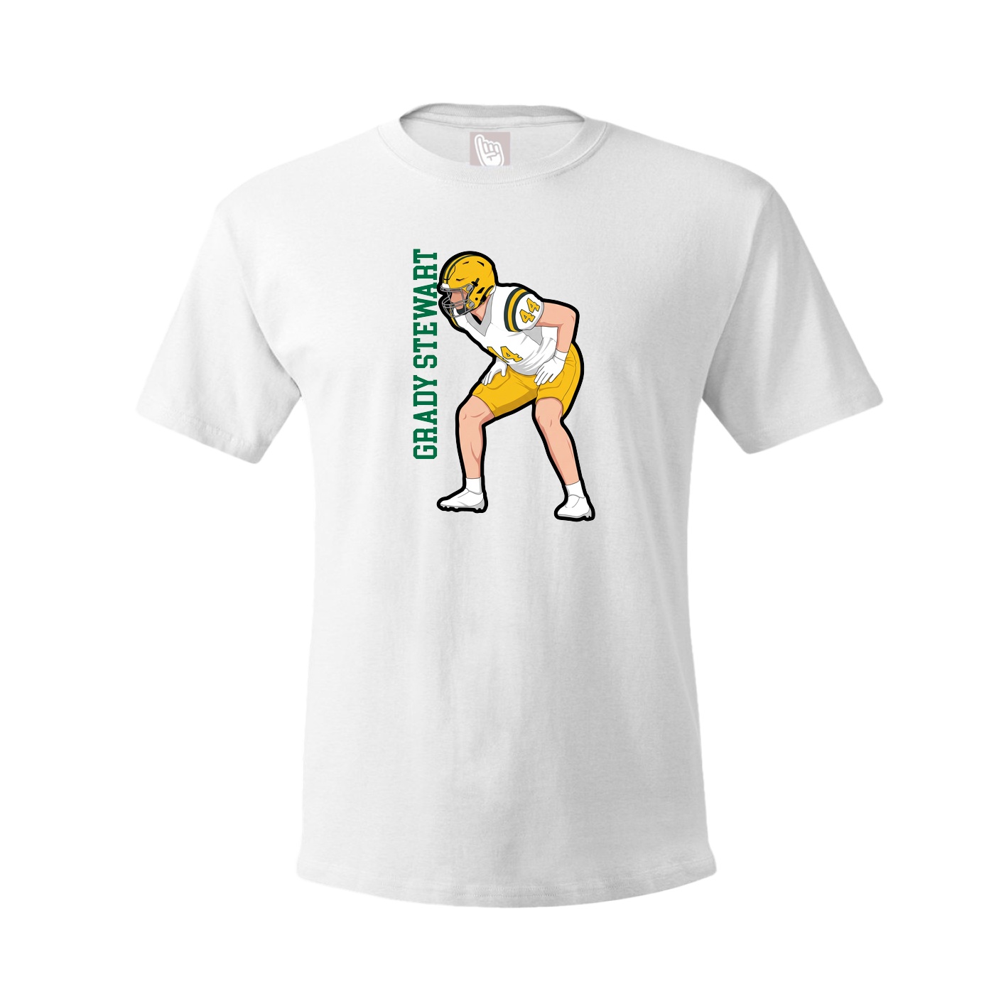 Tee — Name Vertical in White