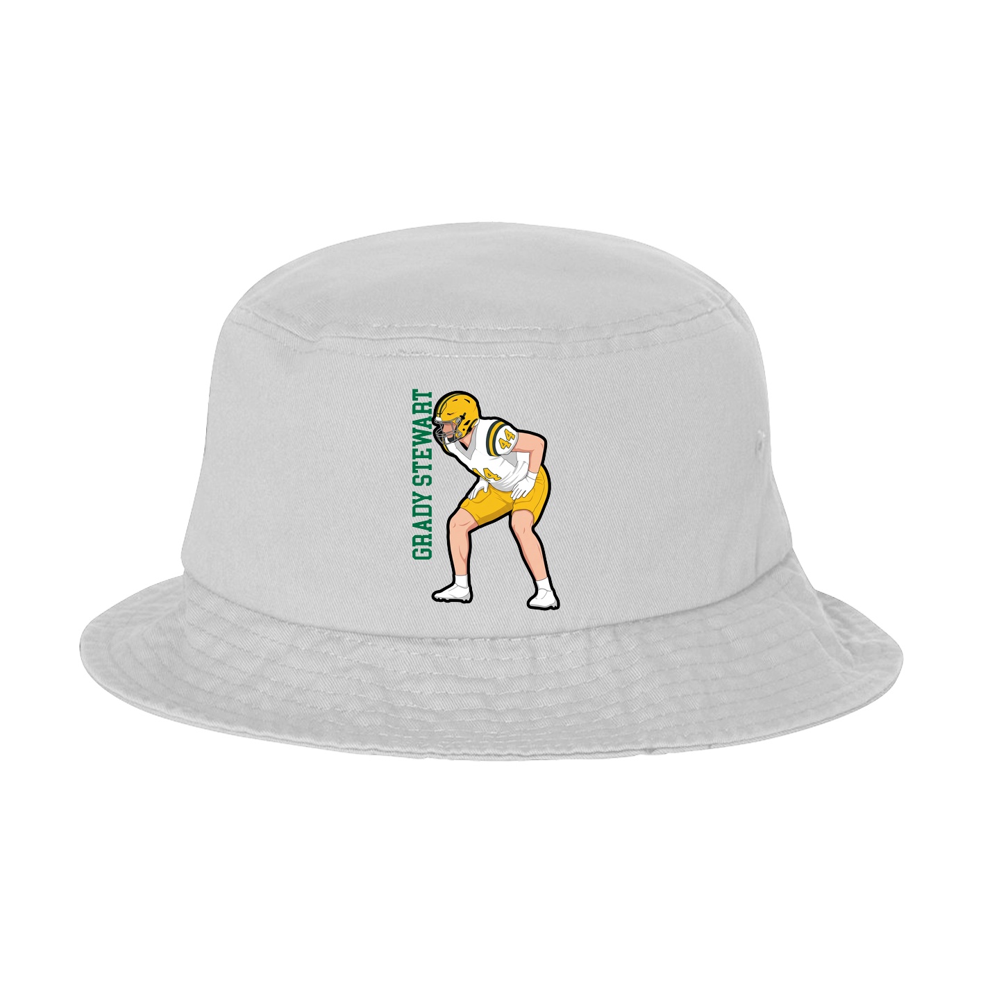 Bucket Cap — Name Vertical in White