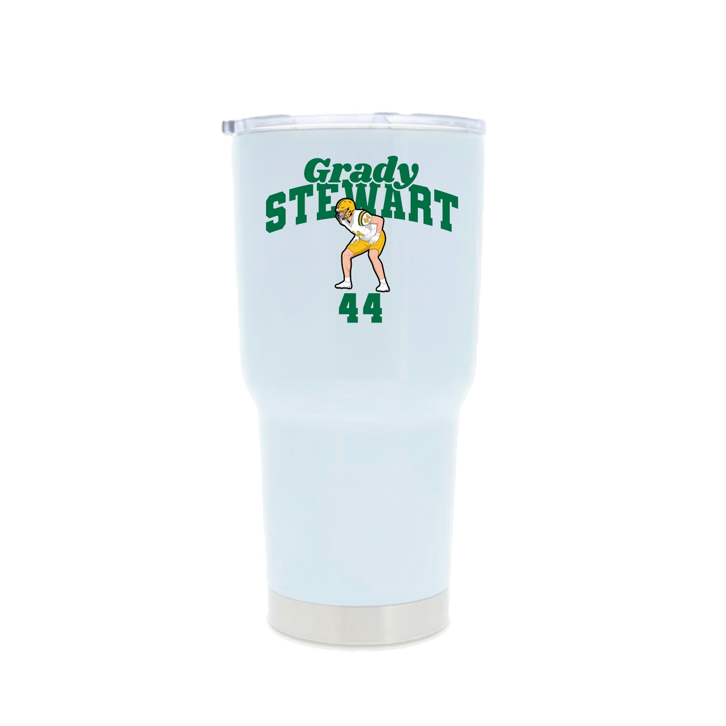 30oz Stainless Steel Tumbler — Signature Arch in White