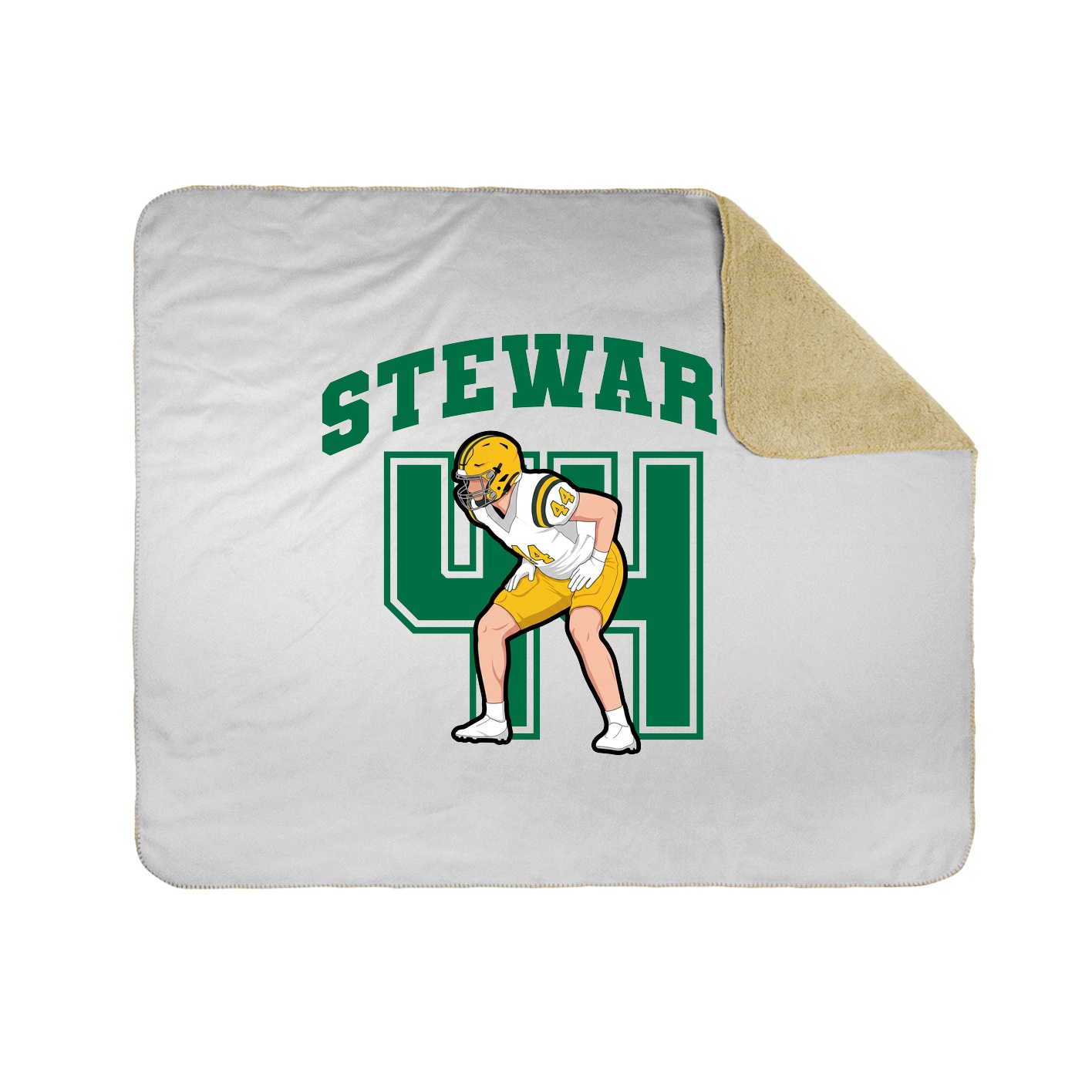 Throw Blanket — Number in White