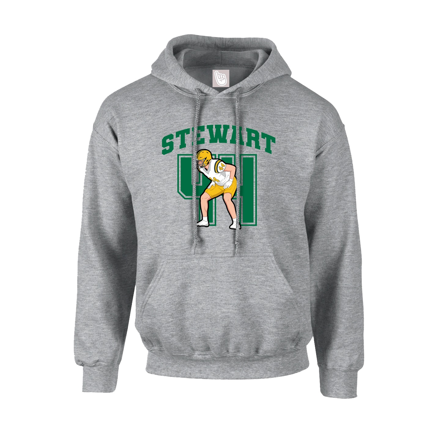 Hoodie — Number in Grey
