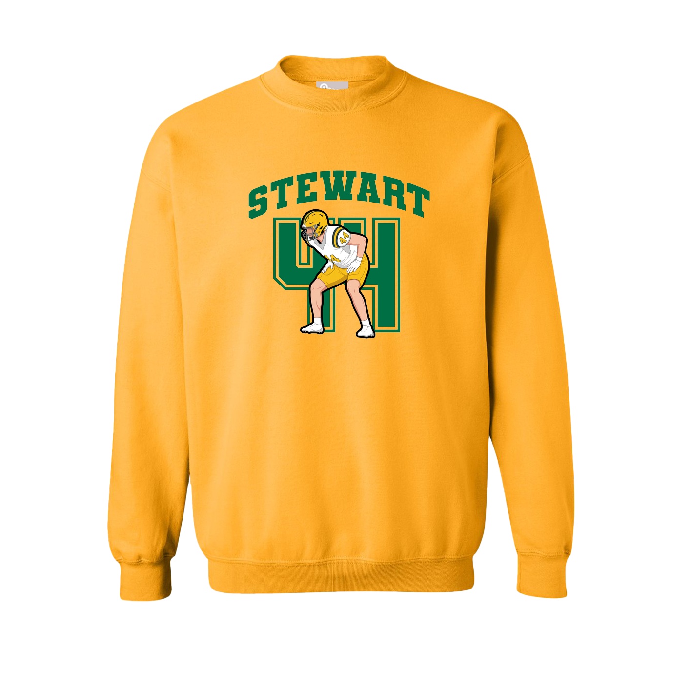 Fleece Crew — Number in Gold