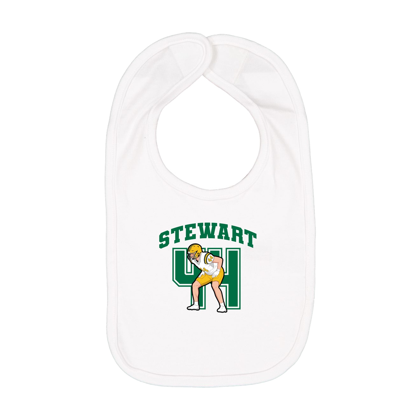 Infant Bib — Number in White