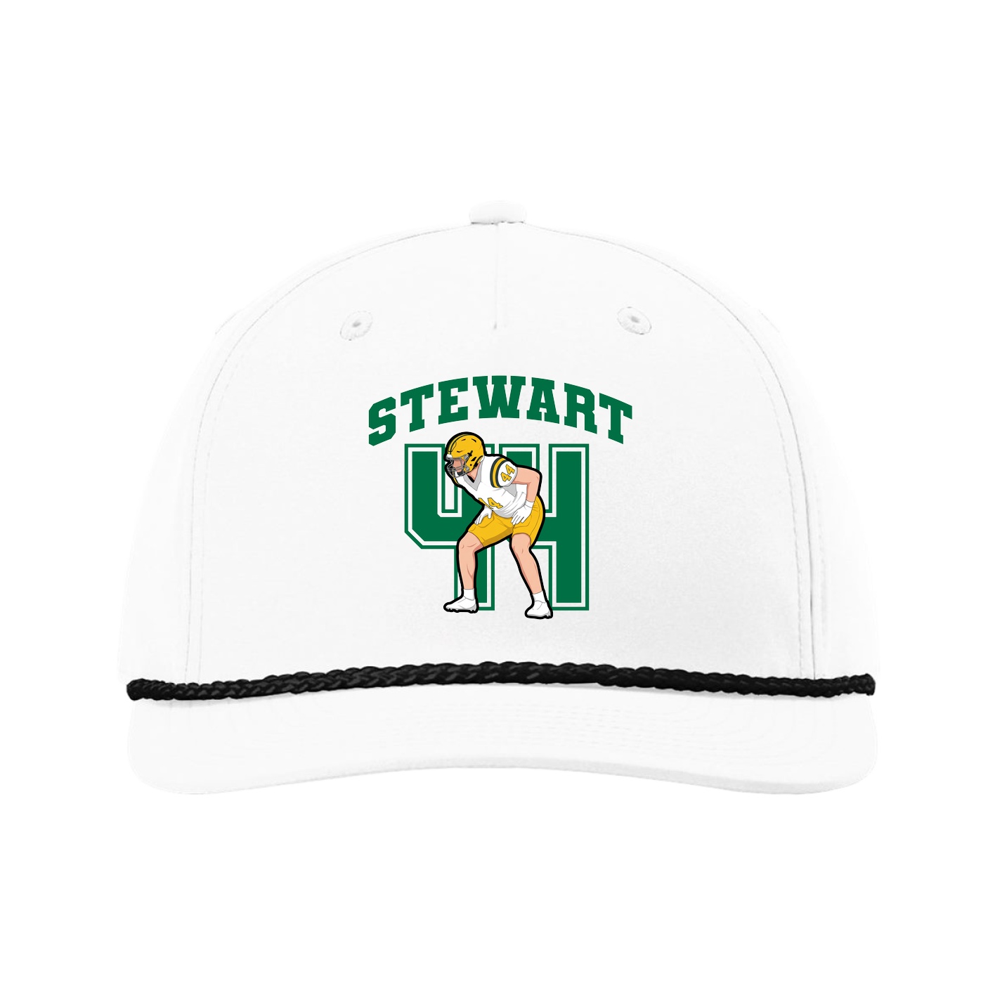 Five-Panel Classic Rope Cap — Number in White