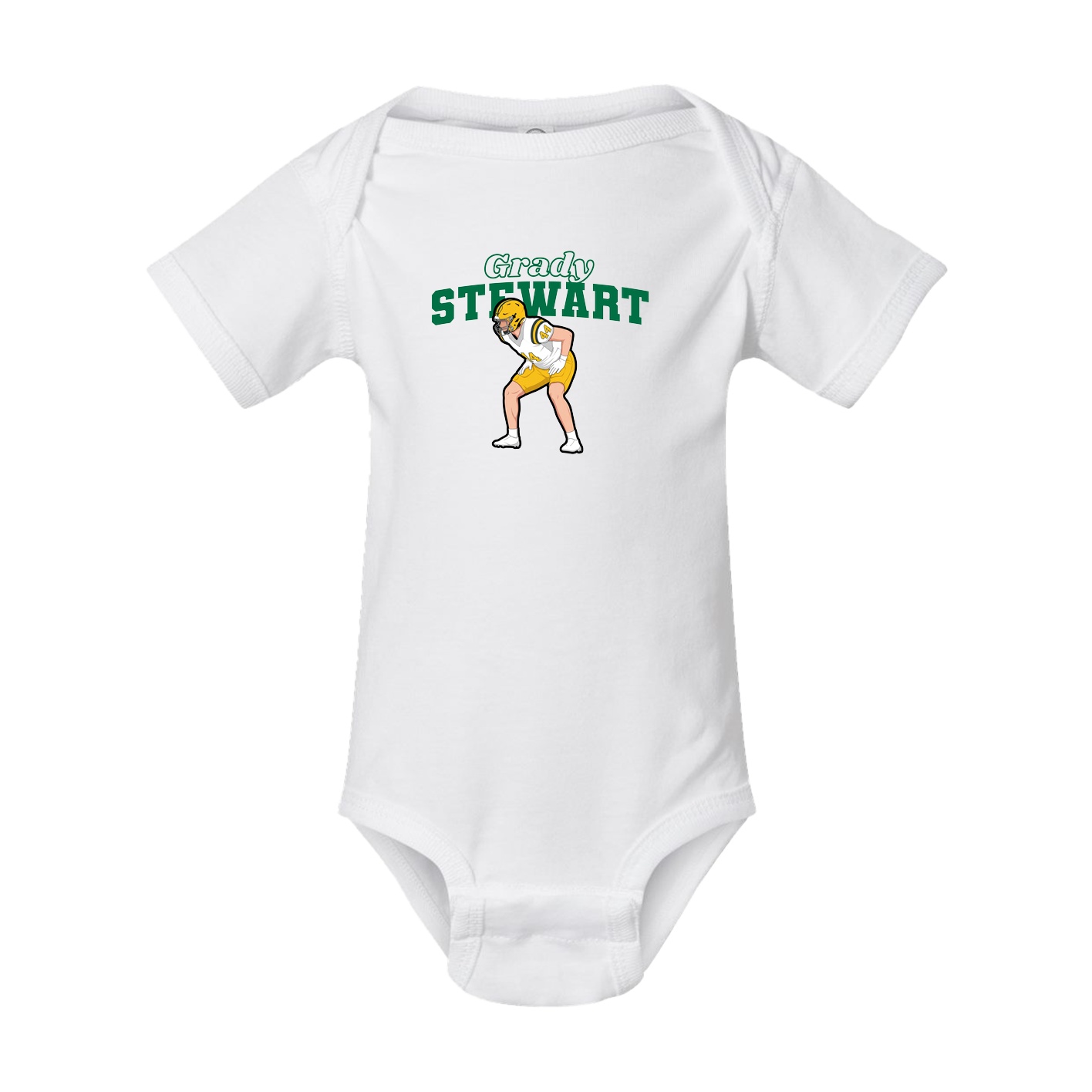 Baby Onesie — Name Arch in White