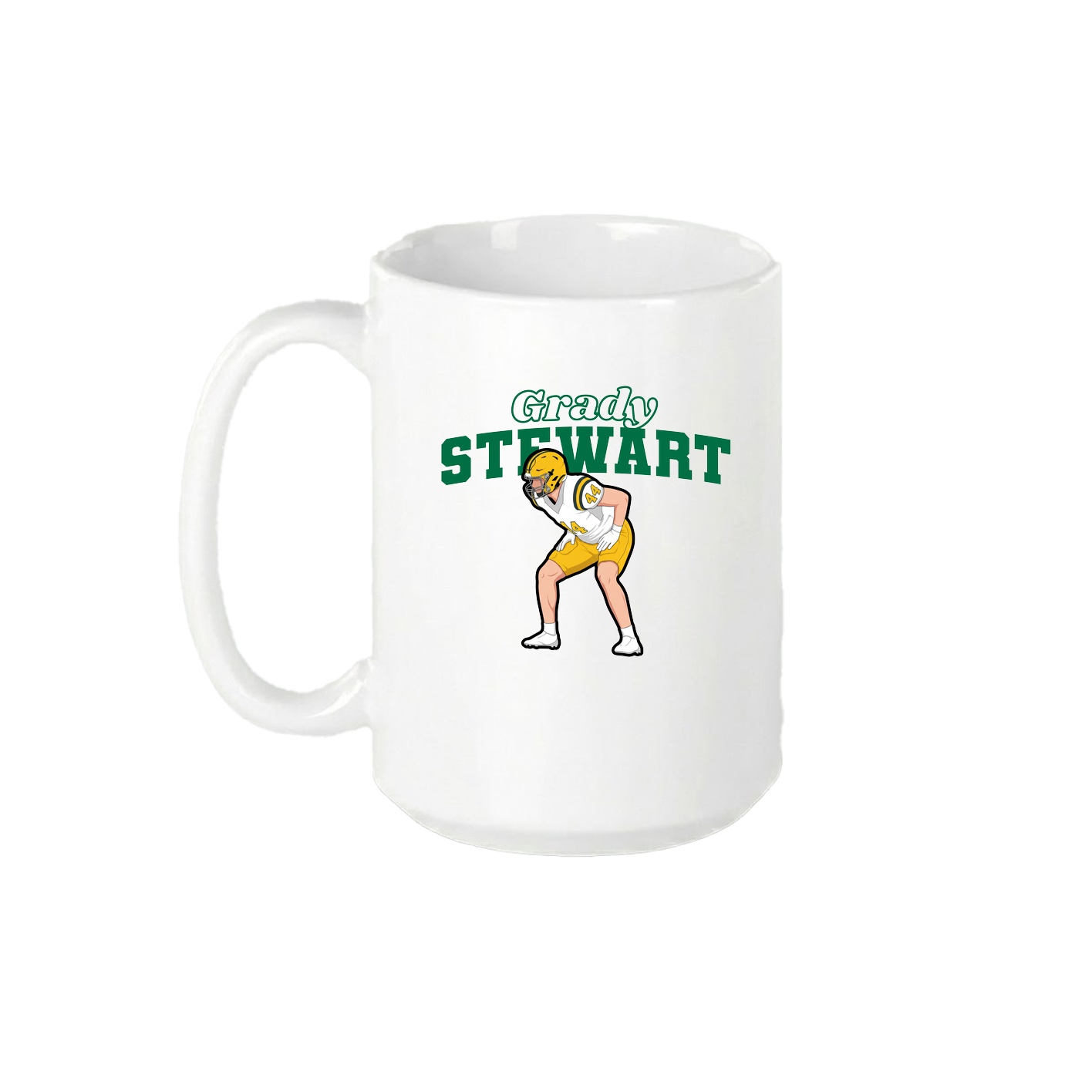 15oz Coffee Mug — Name Arch in White