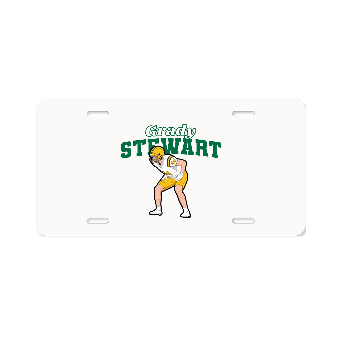 License Plate — Name Arch in Classic