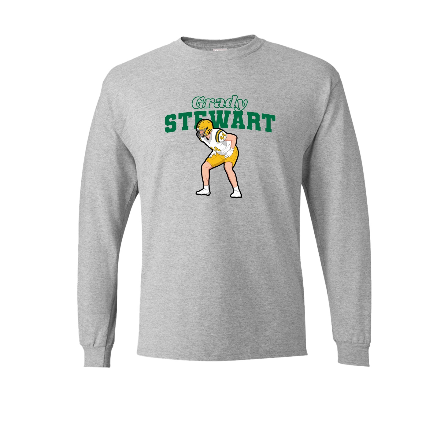 Long Sleeve Tee — Name Arch in Grey