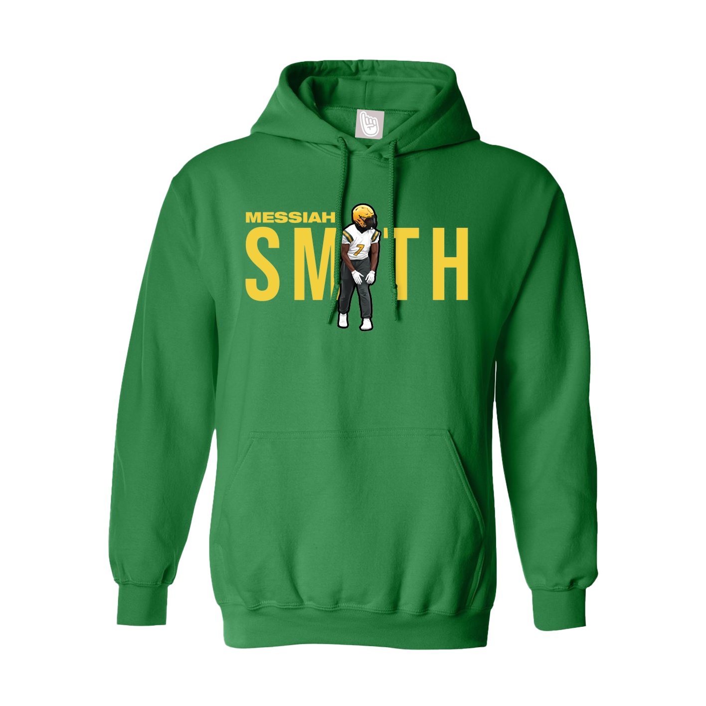 Hoodie — Player Name in Green