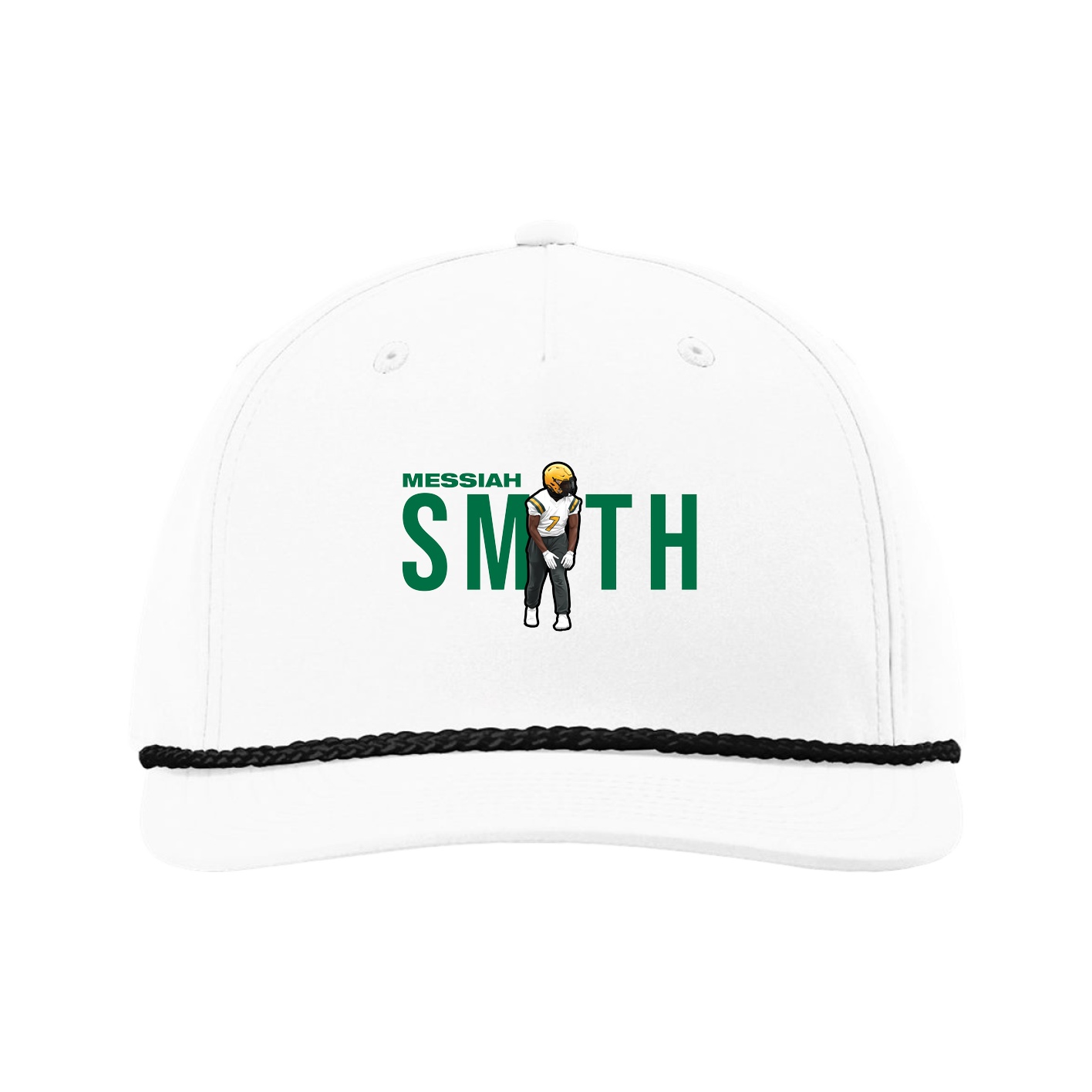 Five-Panel Classic Rope Cap — Player Name in White