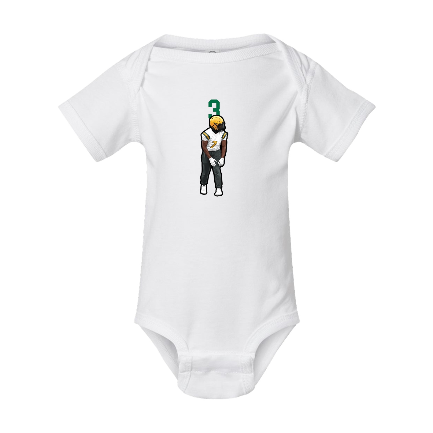 Baby Onesie — Number Top in White