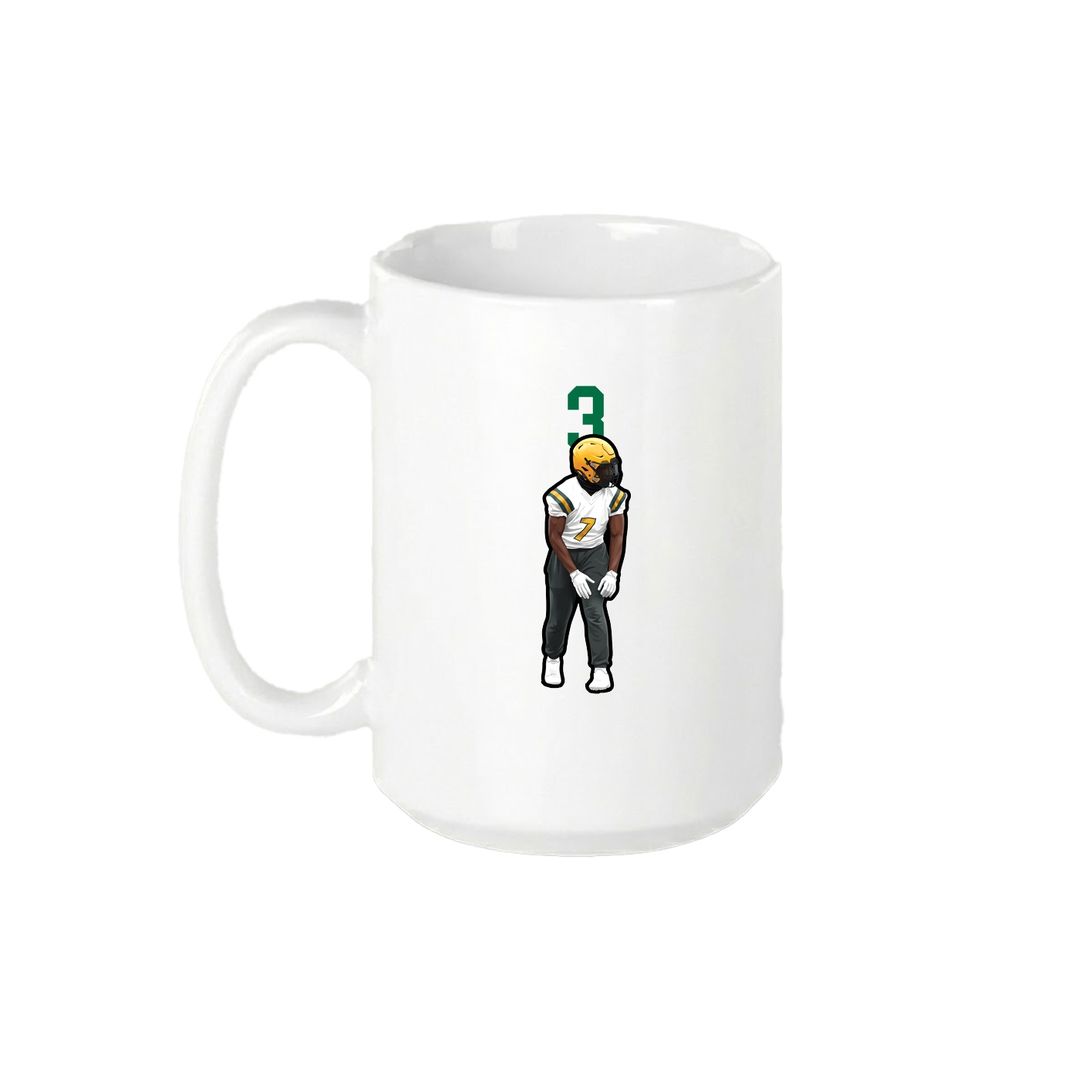 15oz Coffee Mug — Number Top in White