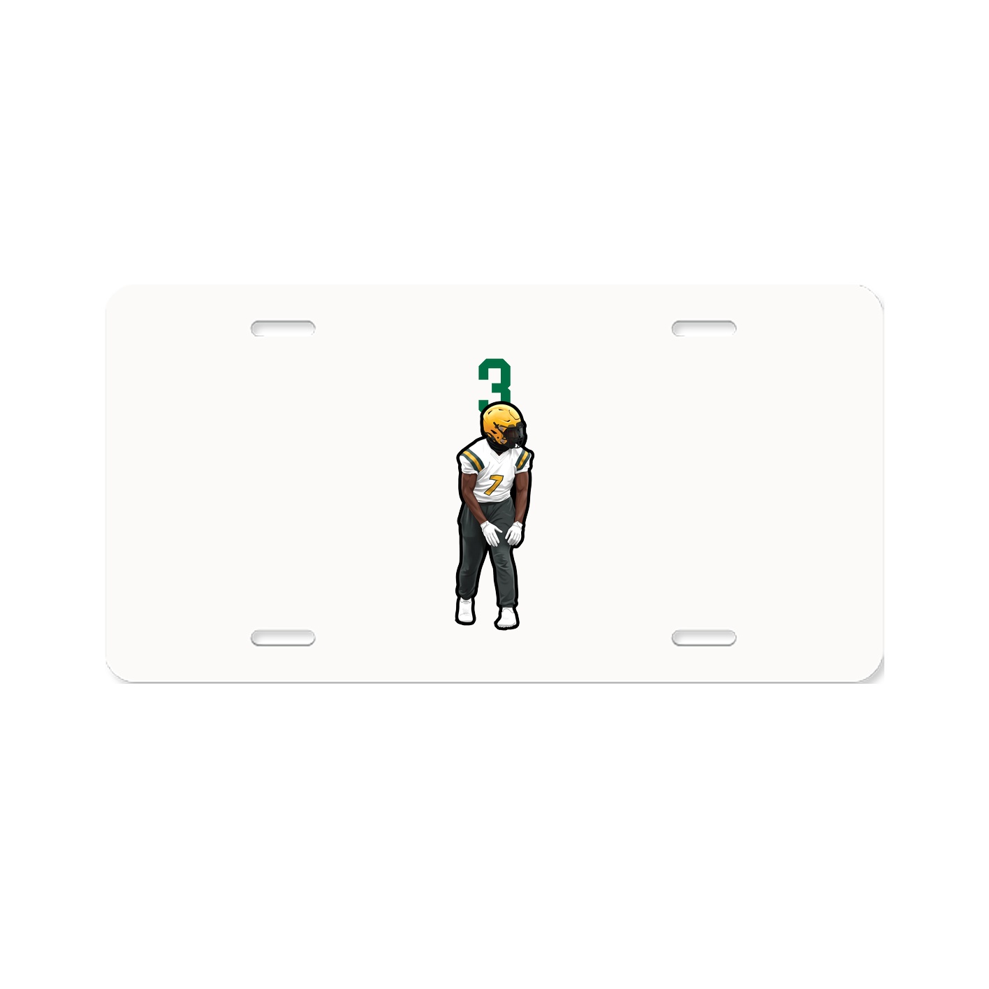 License Plate — Number Top in Classic