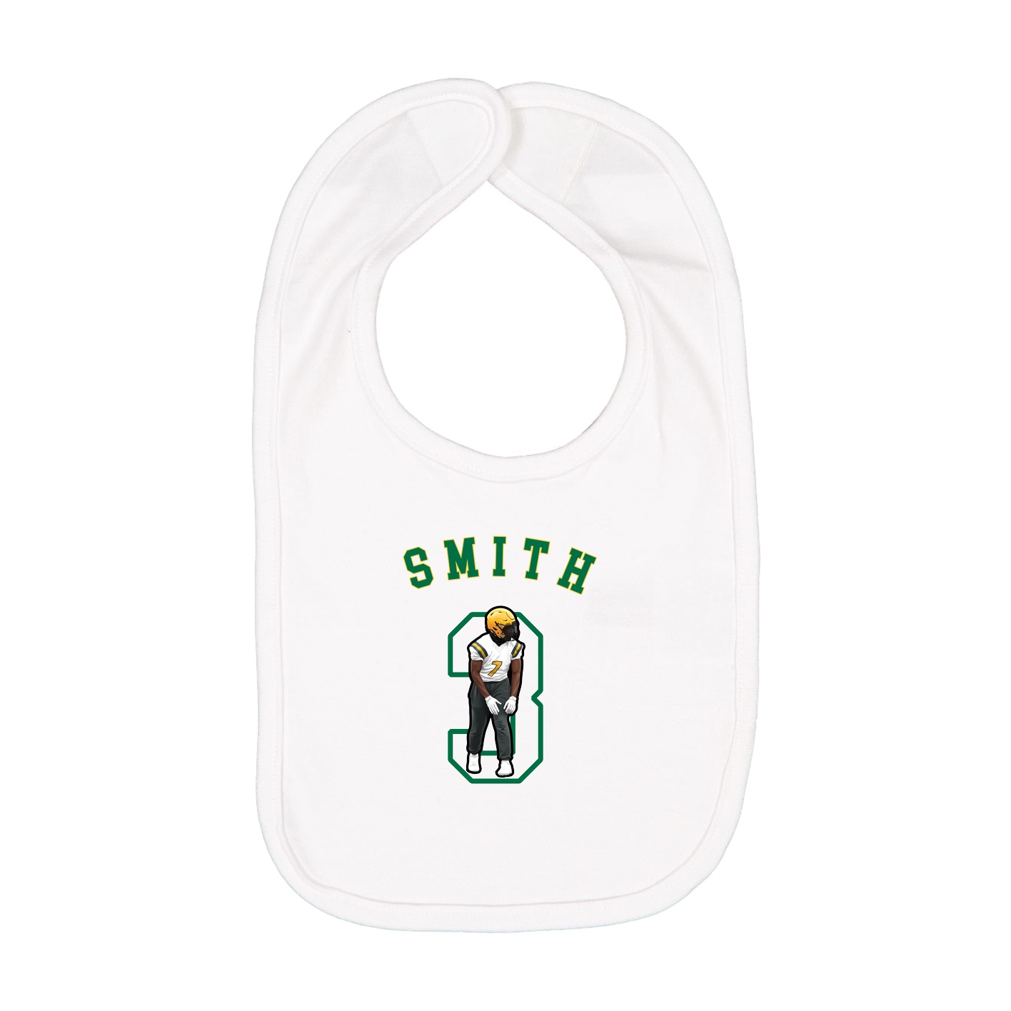 Infant Bib — Shirsey Arch in White