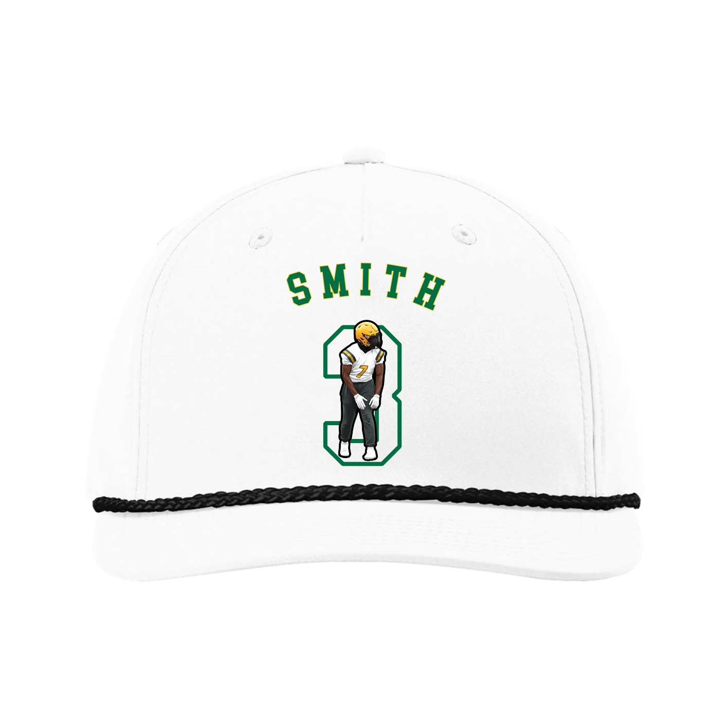 Five-Panel Classic Rope Cap — Shirsey Arch in White