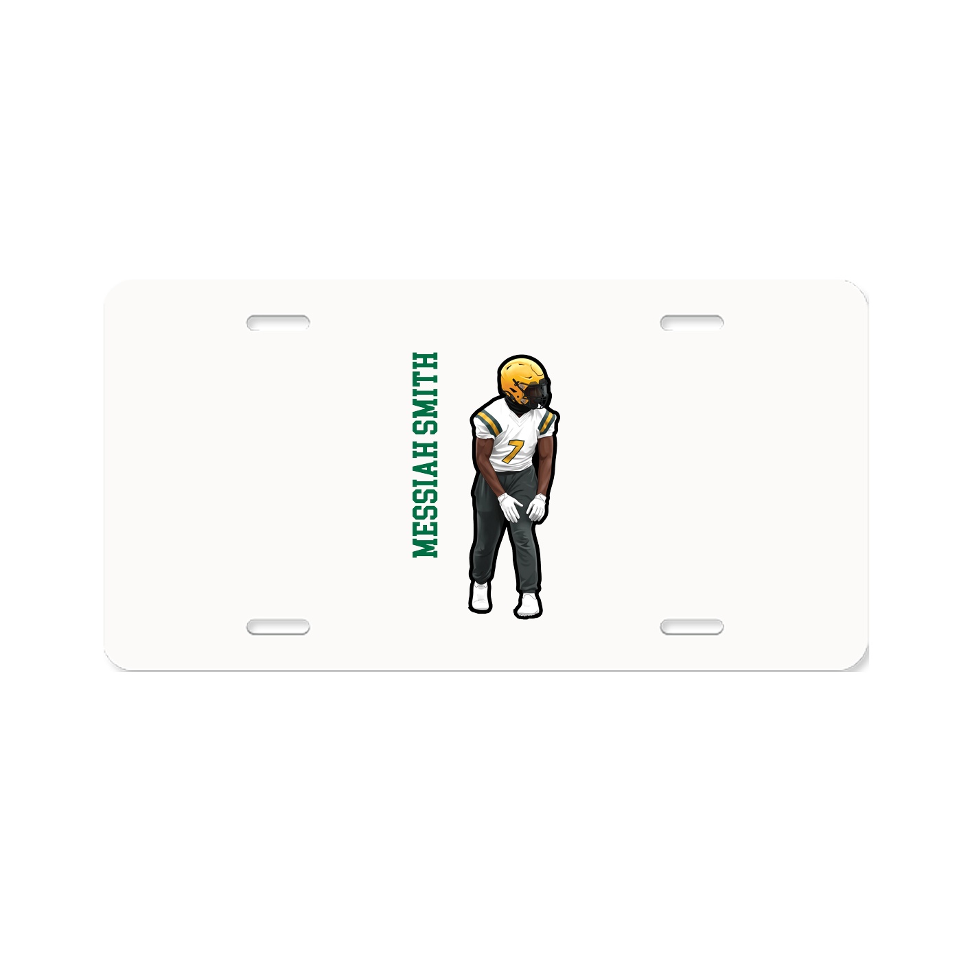 License Plate — Name Vertical in Classic