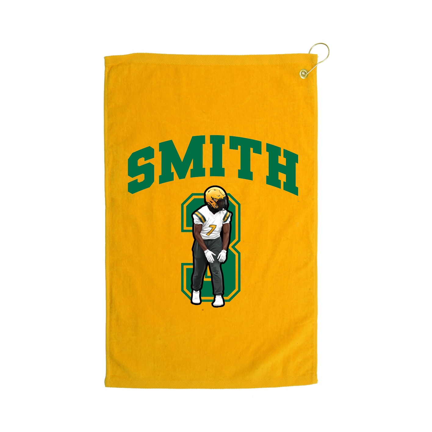 Golf Towel — Number in Gold