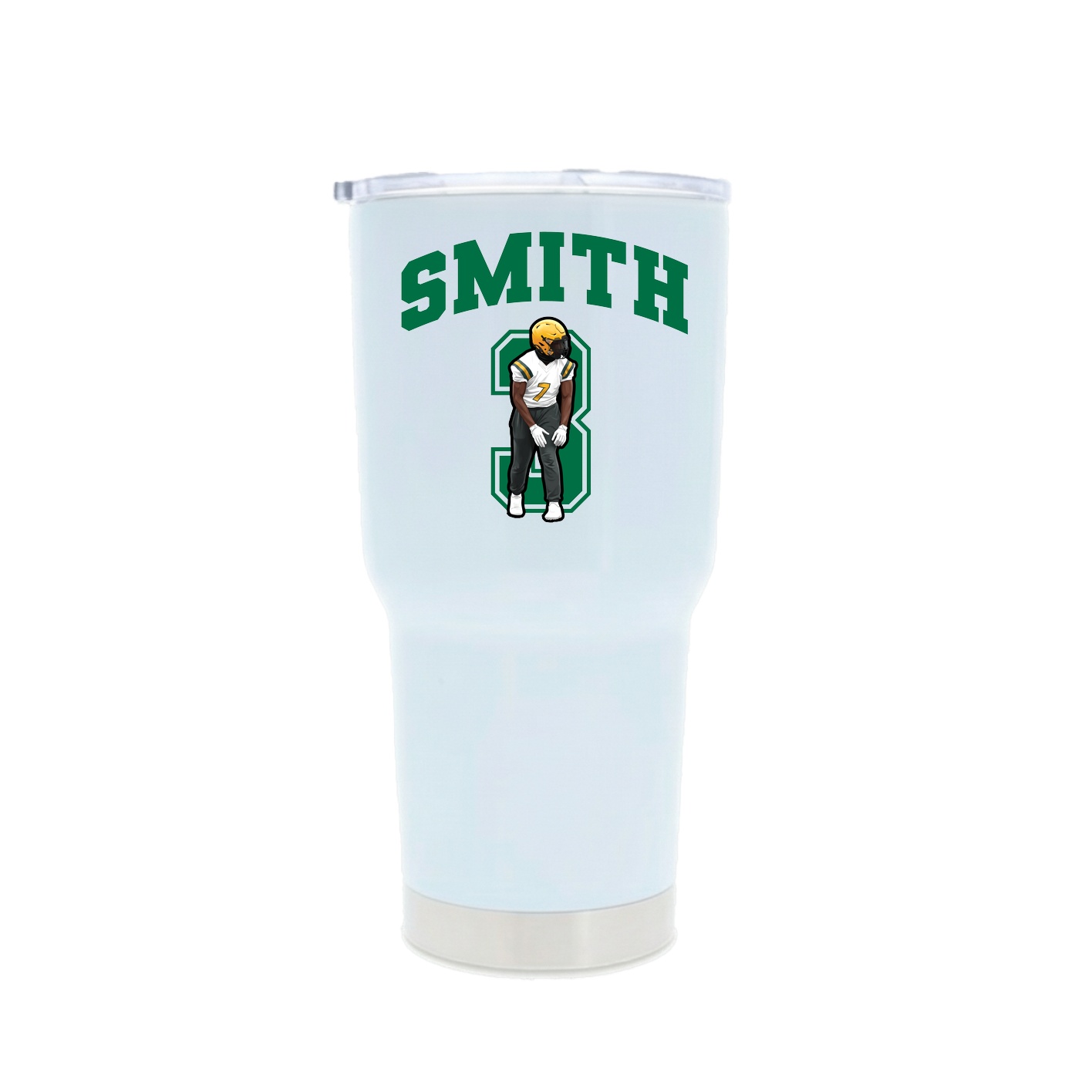 30oz Stainless Steel Tumbler — Number in White