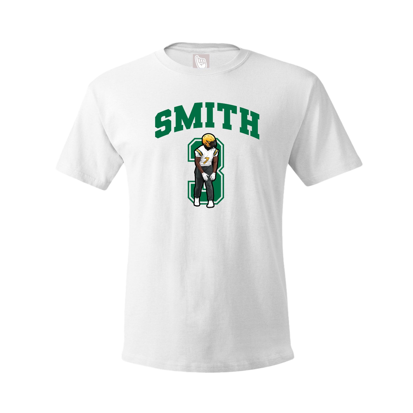Youth Tee — Number in White