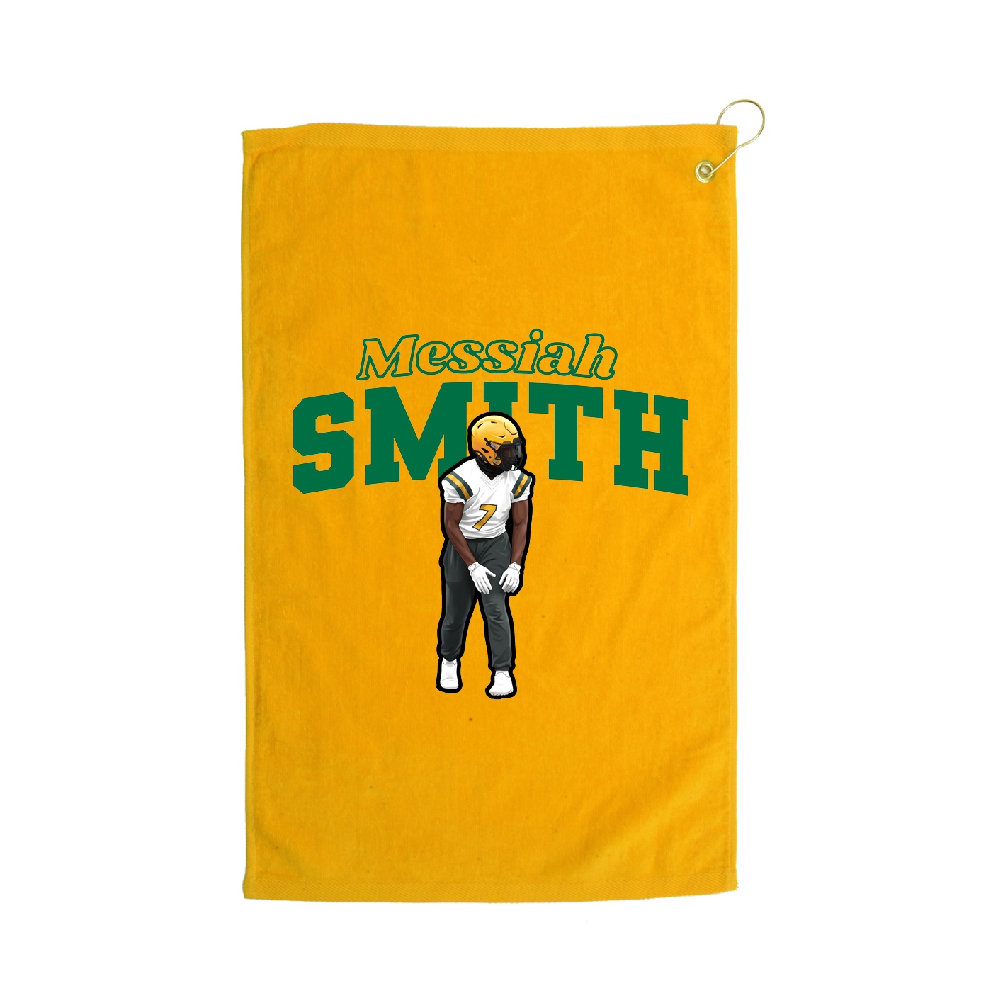 Golf Towel — Name Arch in Gold