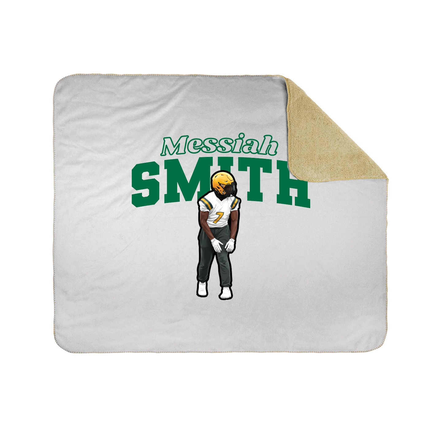 Throw Blanket — Name Arch in White