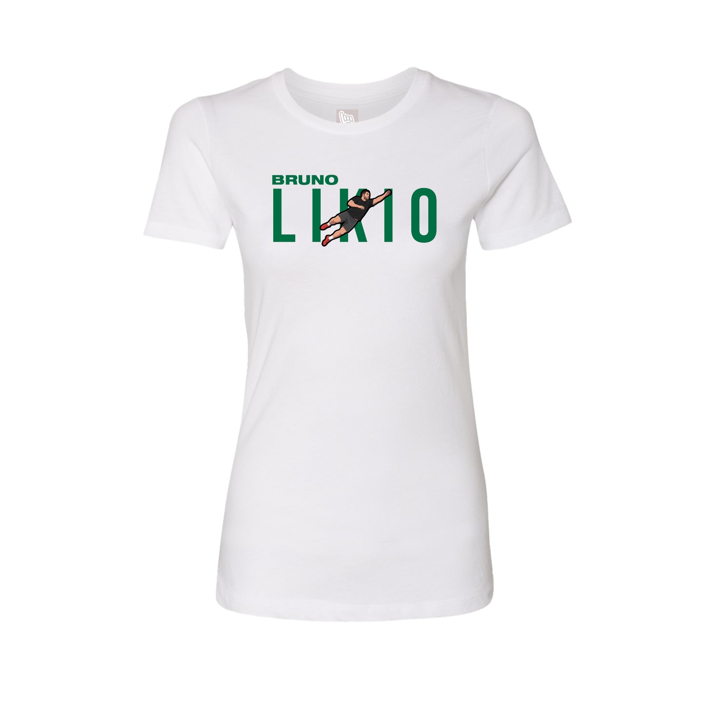 Fitted Women's Tee — Player Name in White