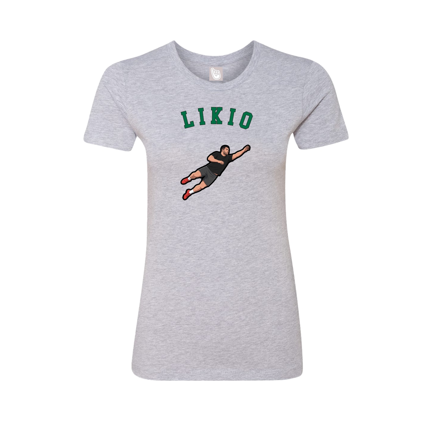 Fitted Women's Tee — Shirsey Arch in Grey