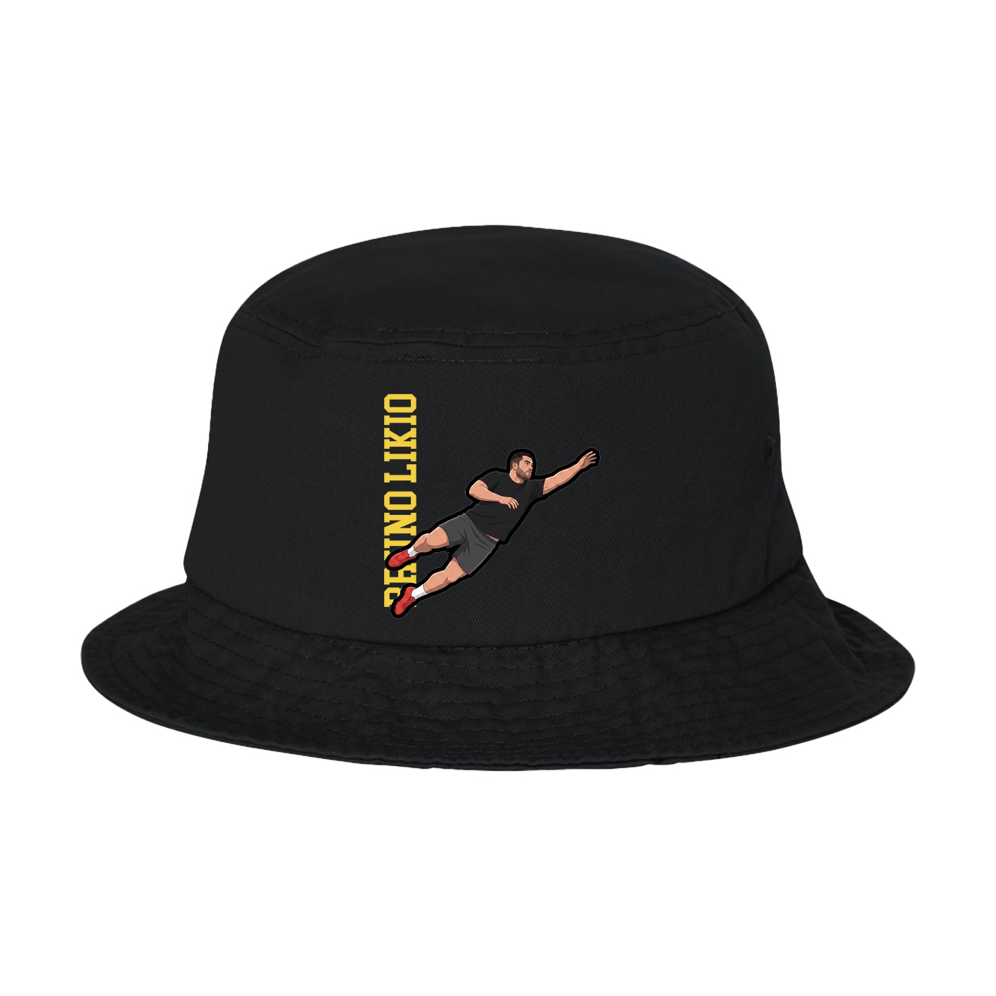 Bucket Cap — Name Vertical in Black
