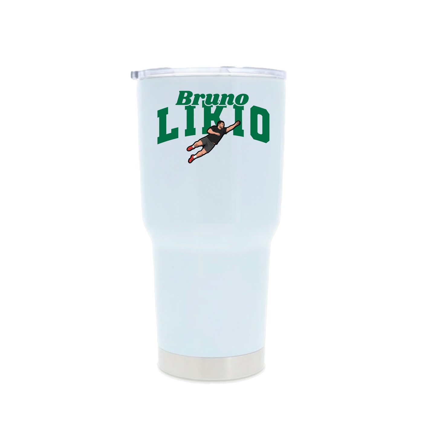 30oz Stainless Steel Tumbler — Signature Arch in White