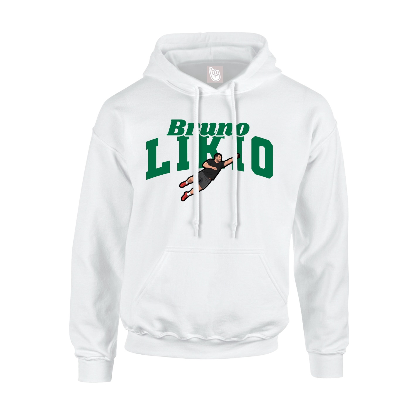 Hoodie — Signature Arch in White