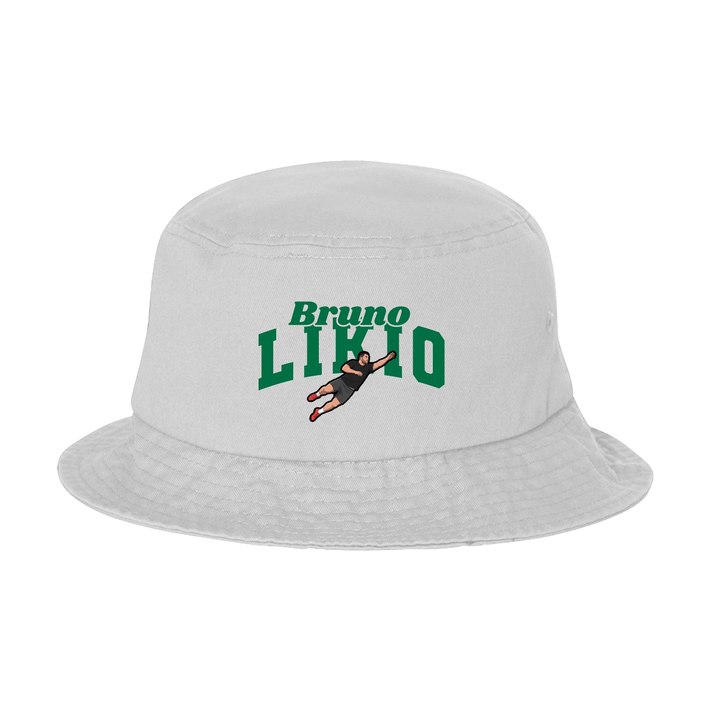 Bucket Cap — Signature Arch in White
