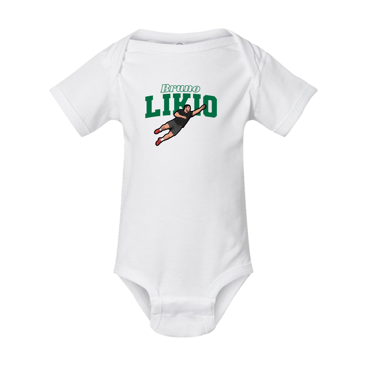 Baby Onesie — Name Arch in White