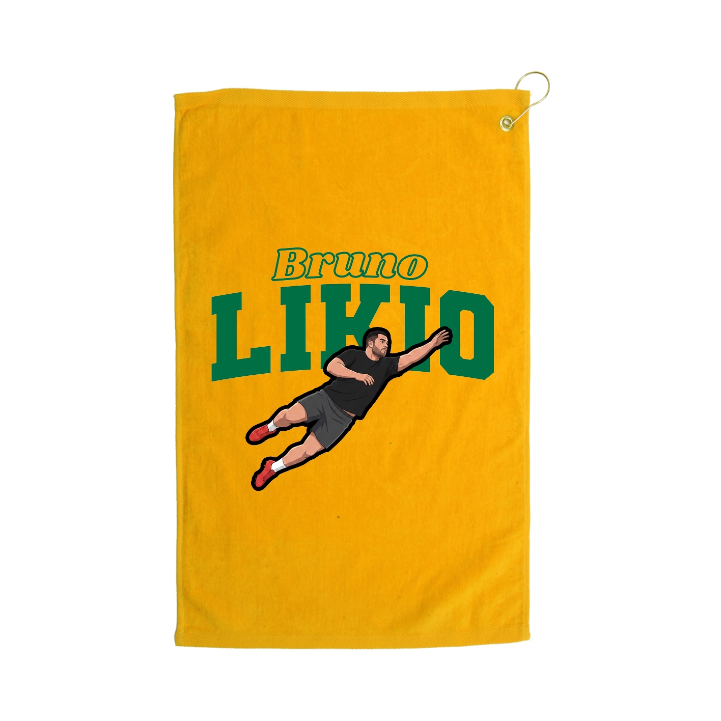 Golf Towel — Name Arch in Gold
