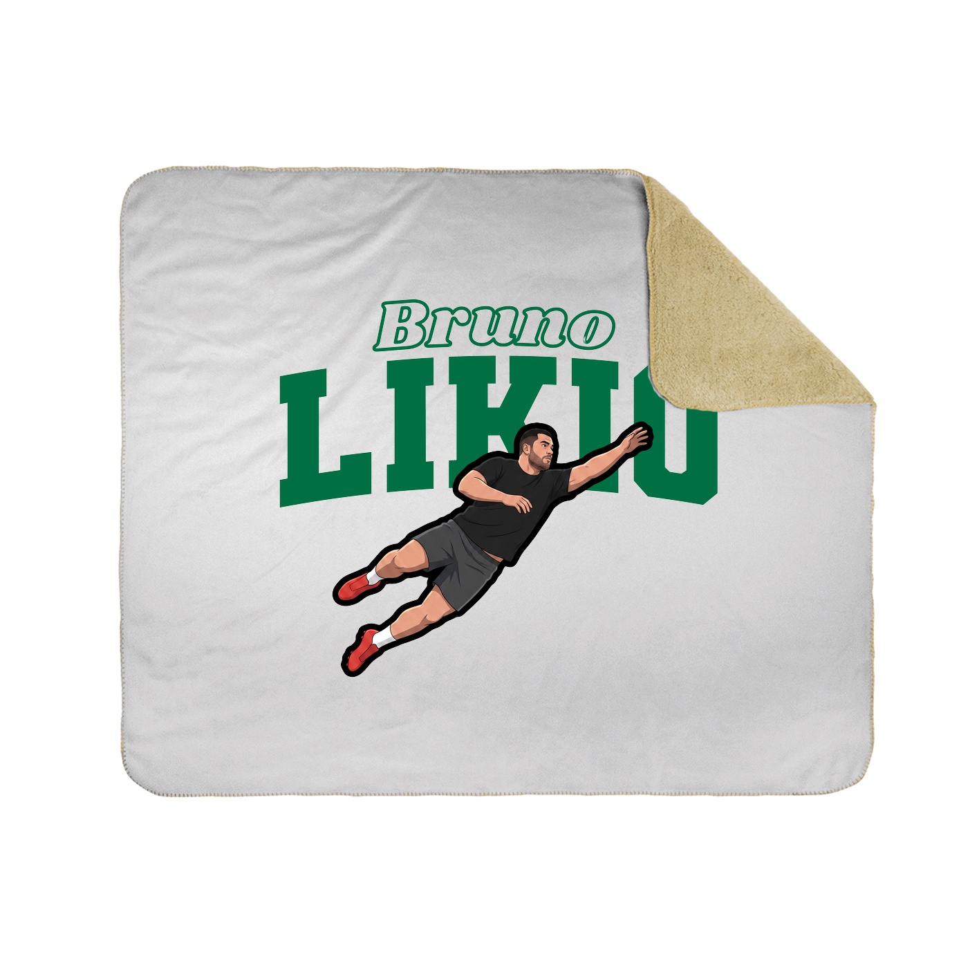 Throw Blanket — Name Arch in White