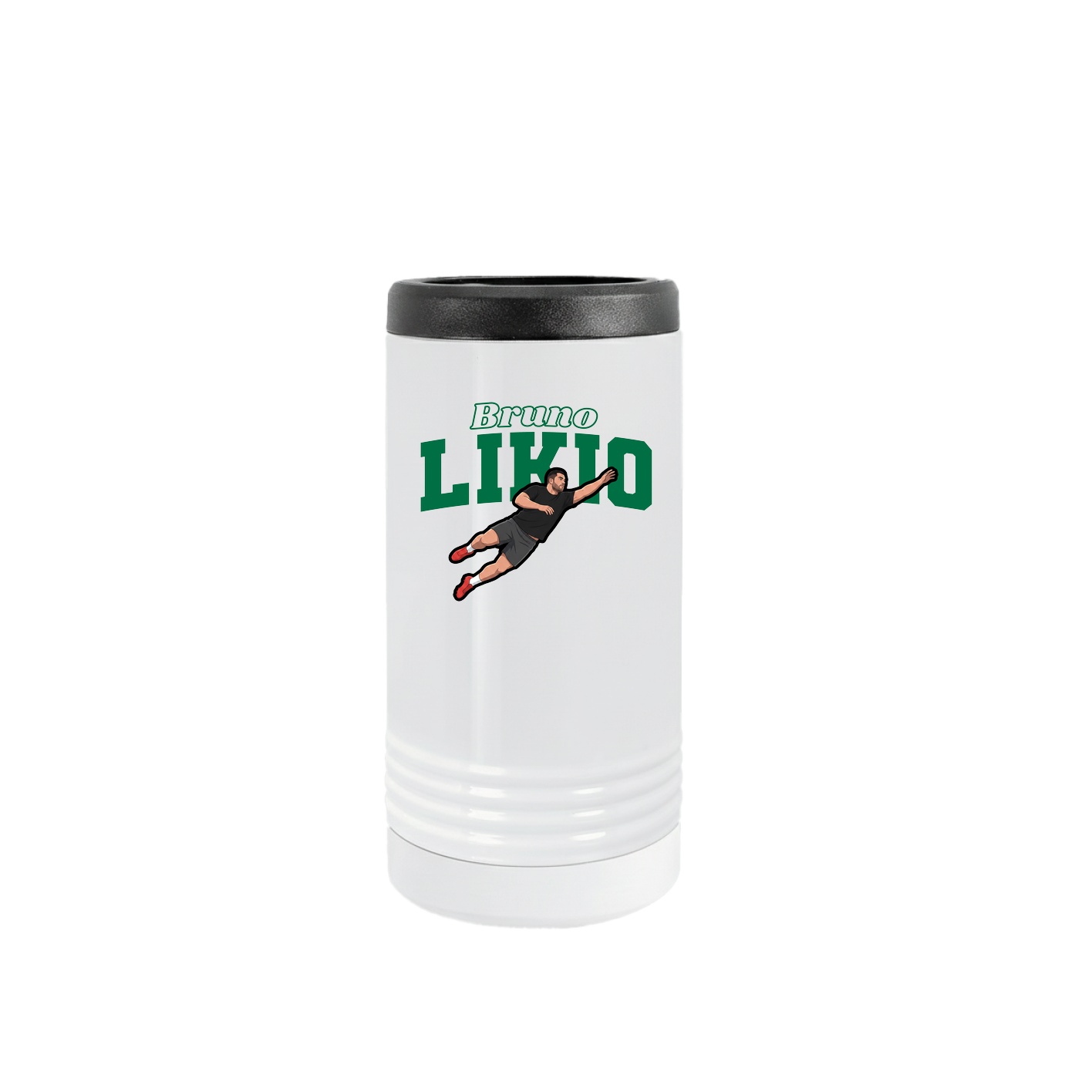Slim Beverage Holder — Name Arch in White
