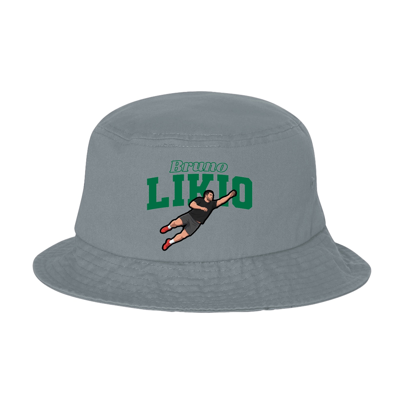 Bucket Cap — Name Arch in Grey