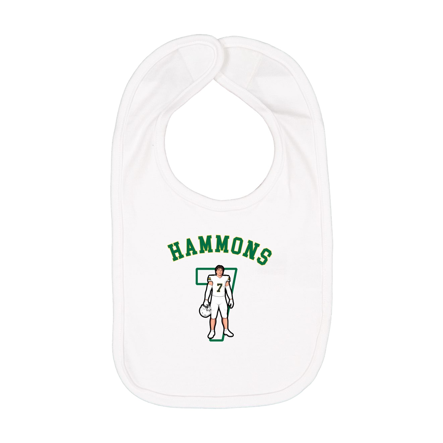 Infant Bib — Shirsey Arch in White