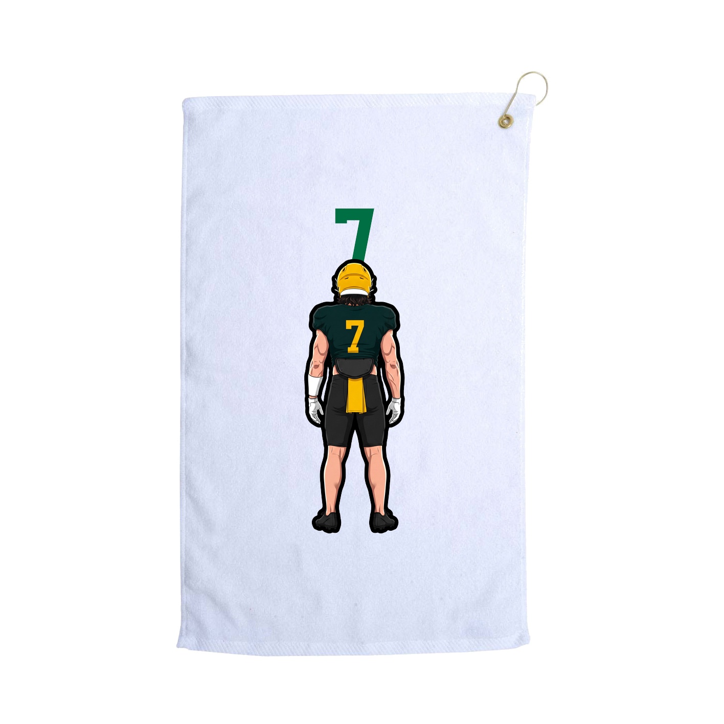 Golf Towel — Number Top in White