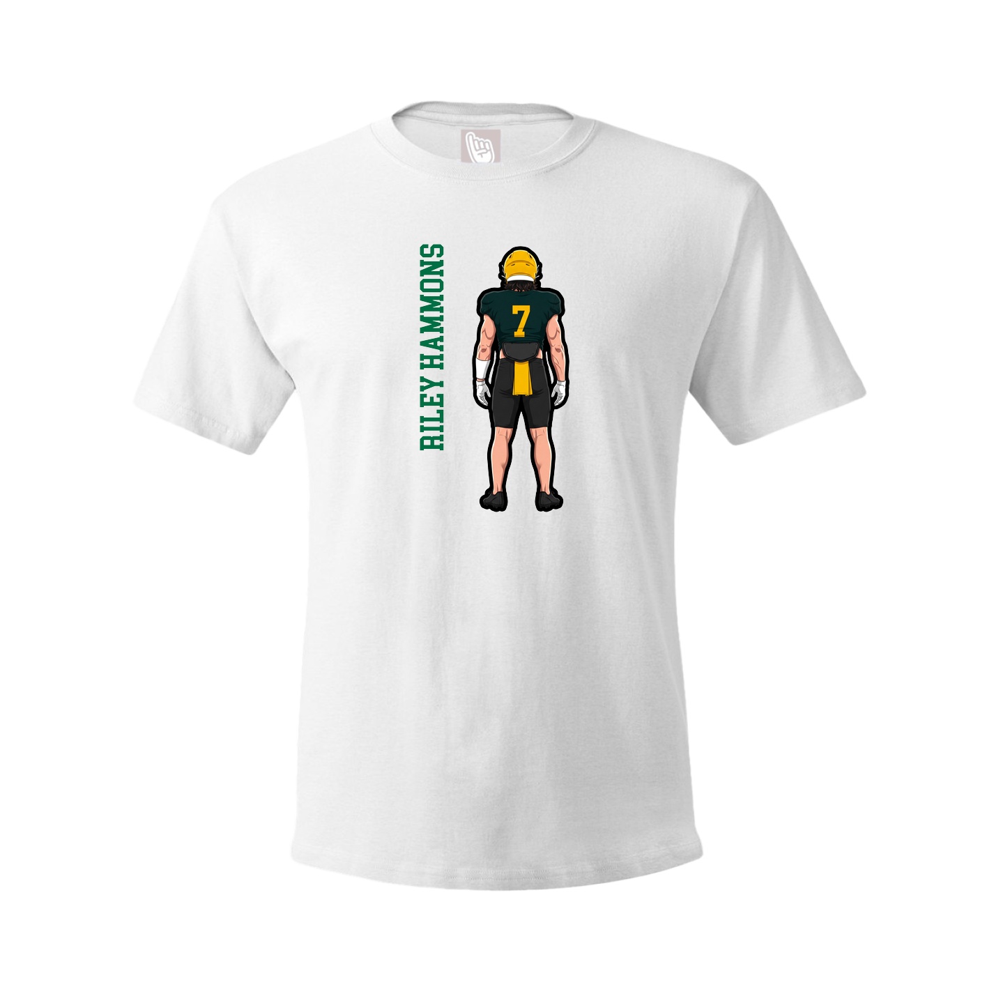 Tee — Name Vertical in White
