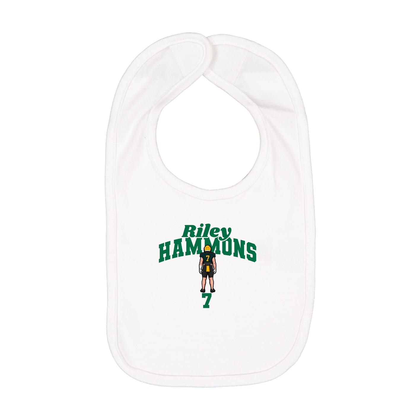 Infant Bib — Signature Arch in White