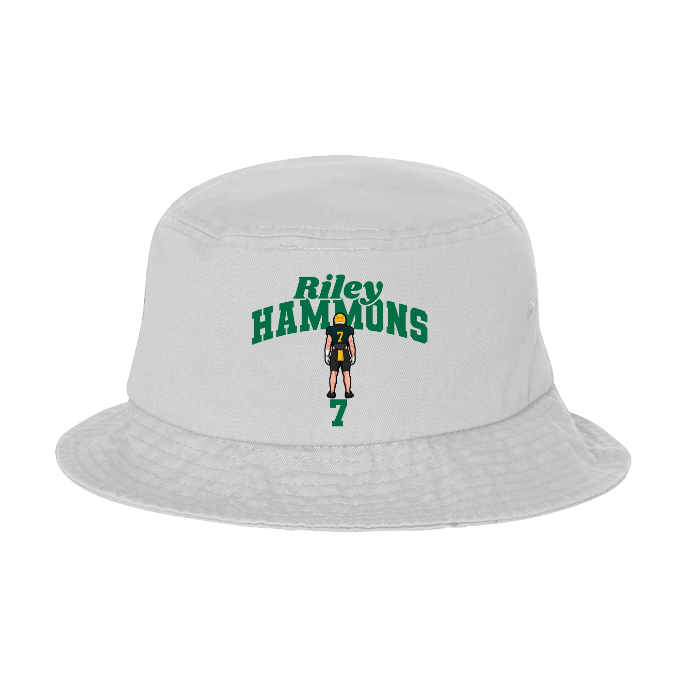 Bucket Cap — Signature Arch in White