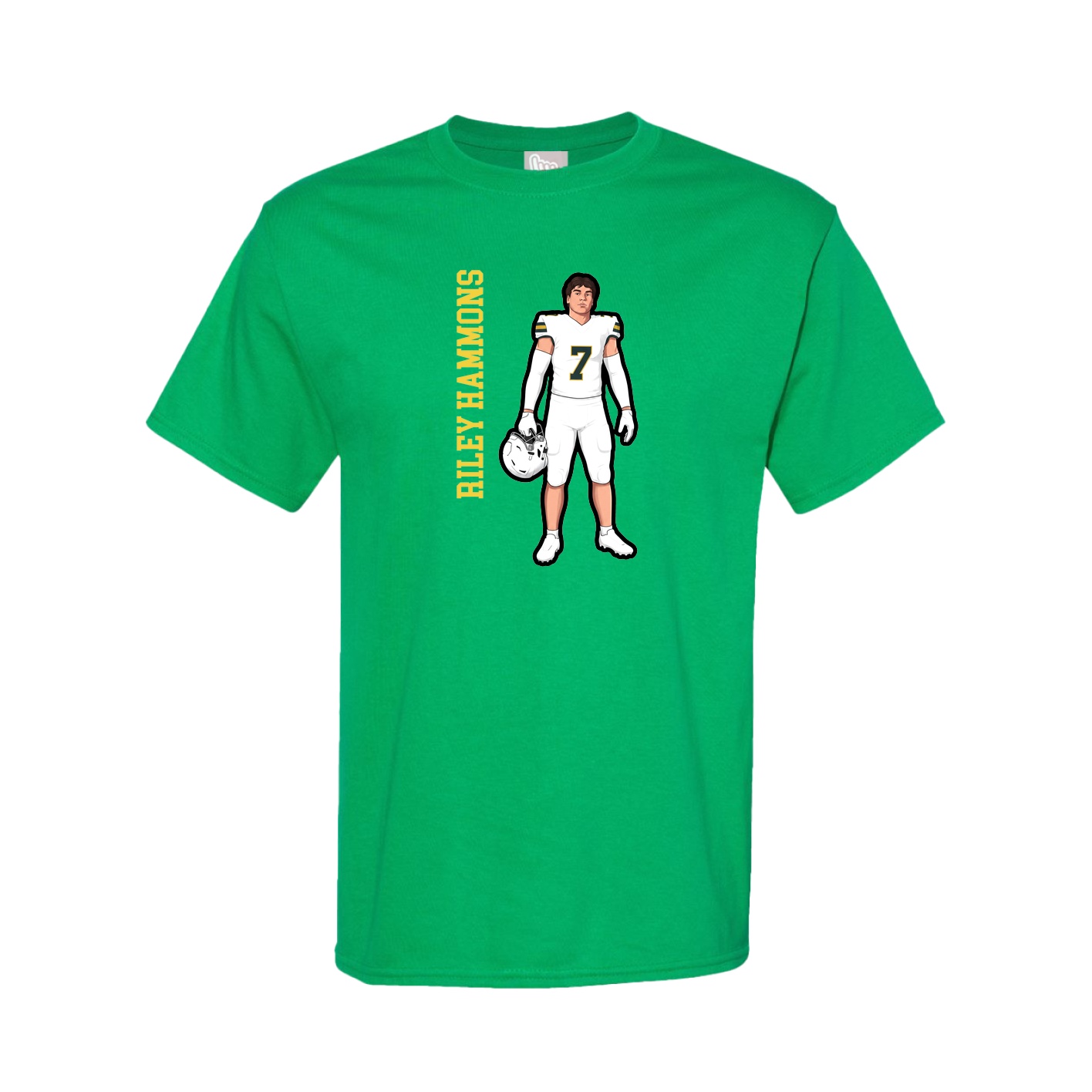 Youth Tee — Name Vertical in Green