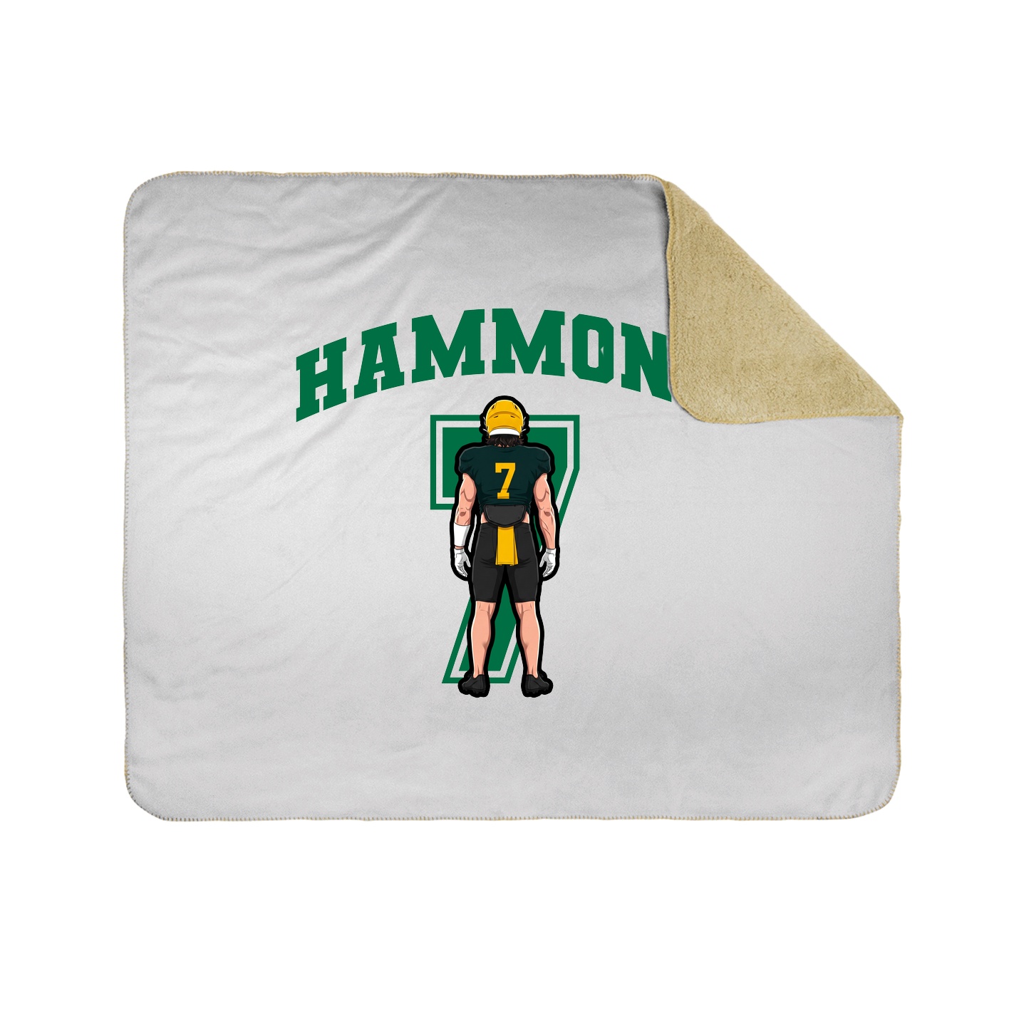Throw Blanket — Number in White