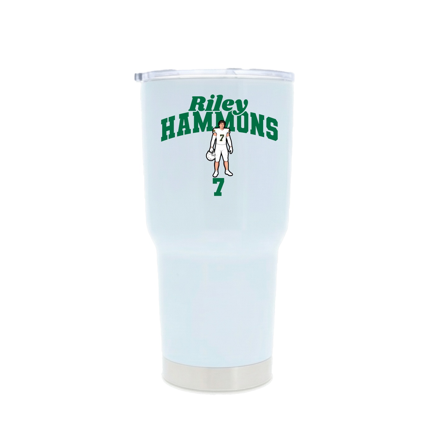 30oz Stainless Steel Tumbler — Signature Arch in White
