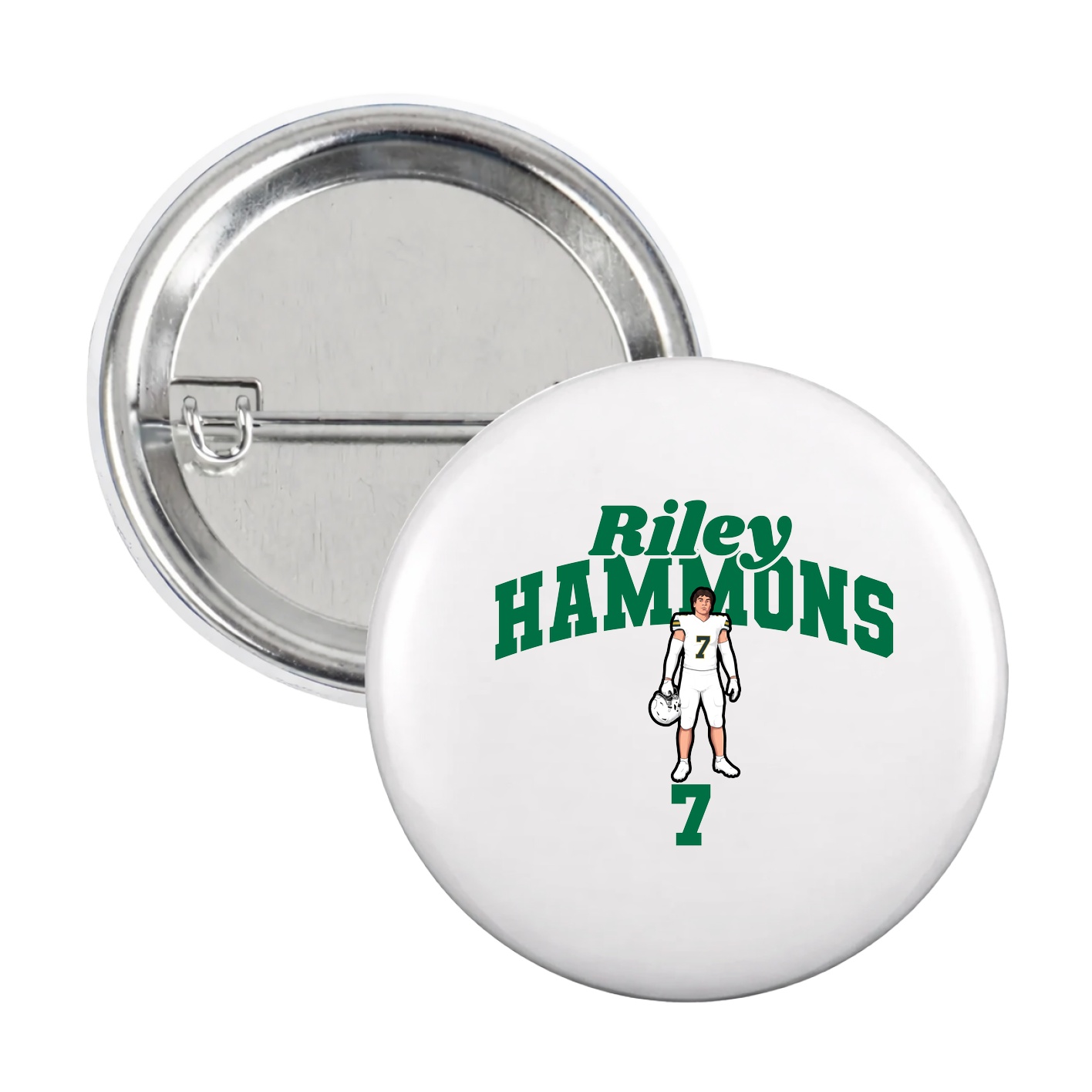 Game Day Button — Signature Arch in White