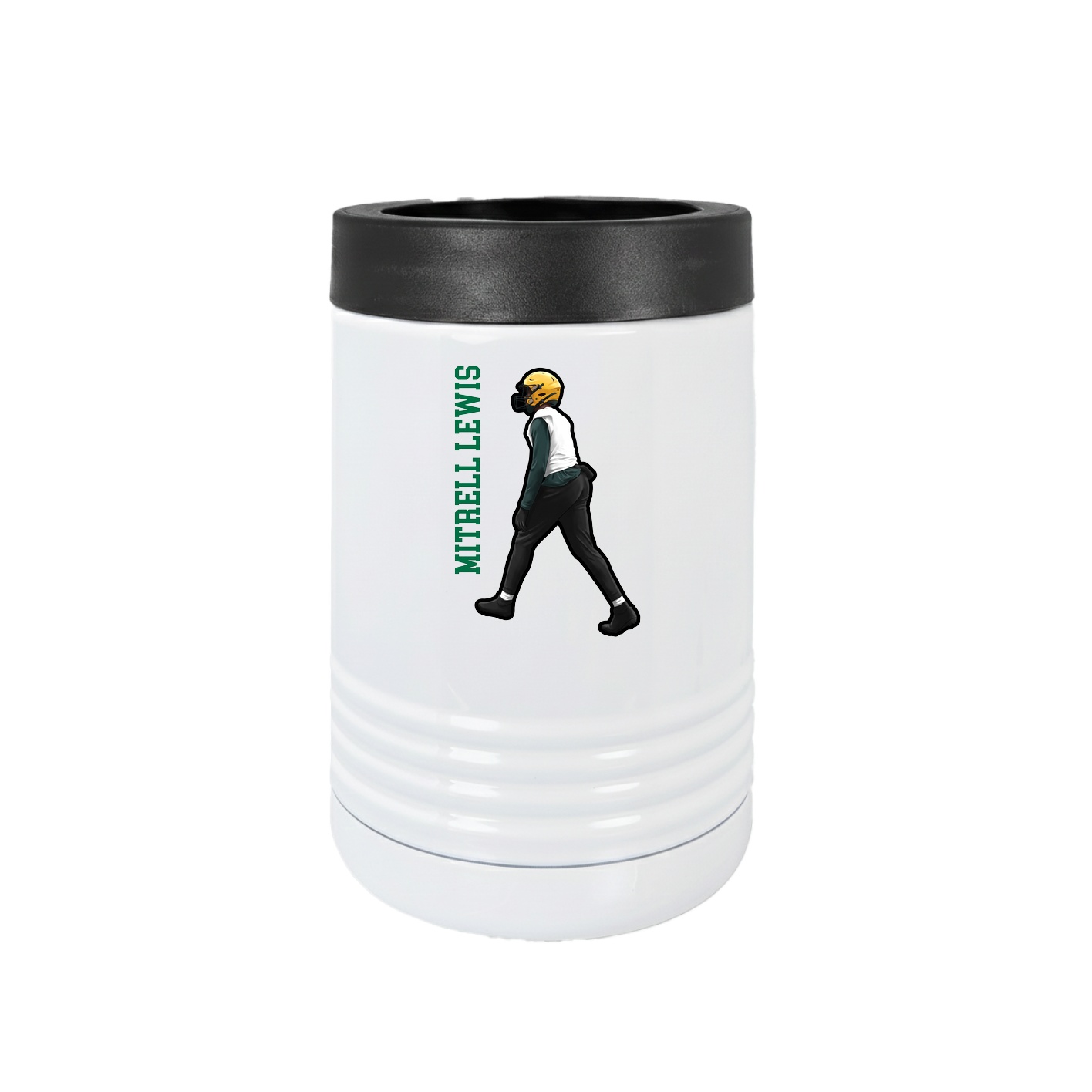 Beverage Holder — Name Vertical in White