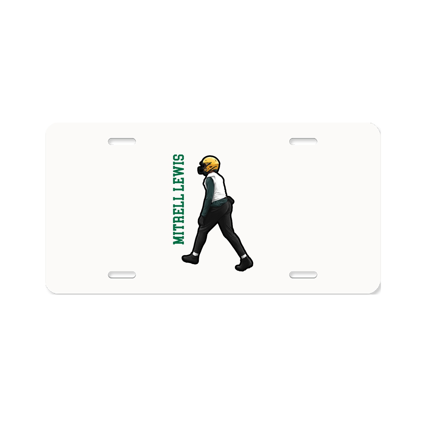 License Plate — Name Vertical in Classic