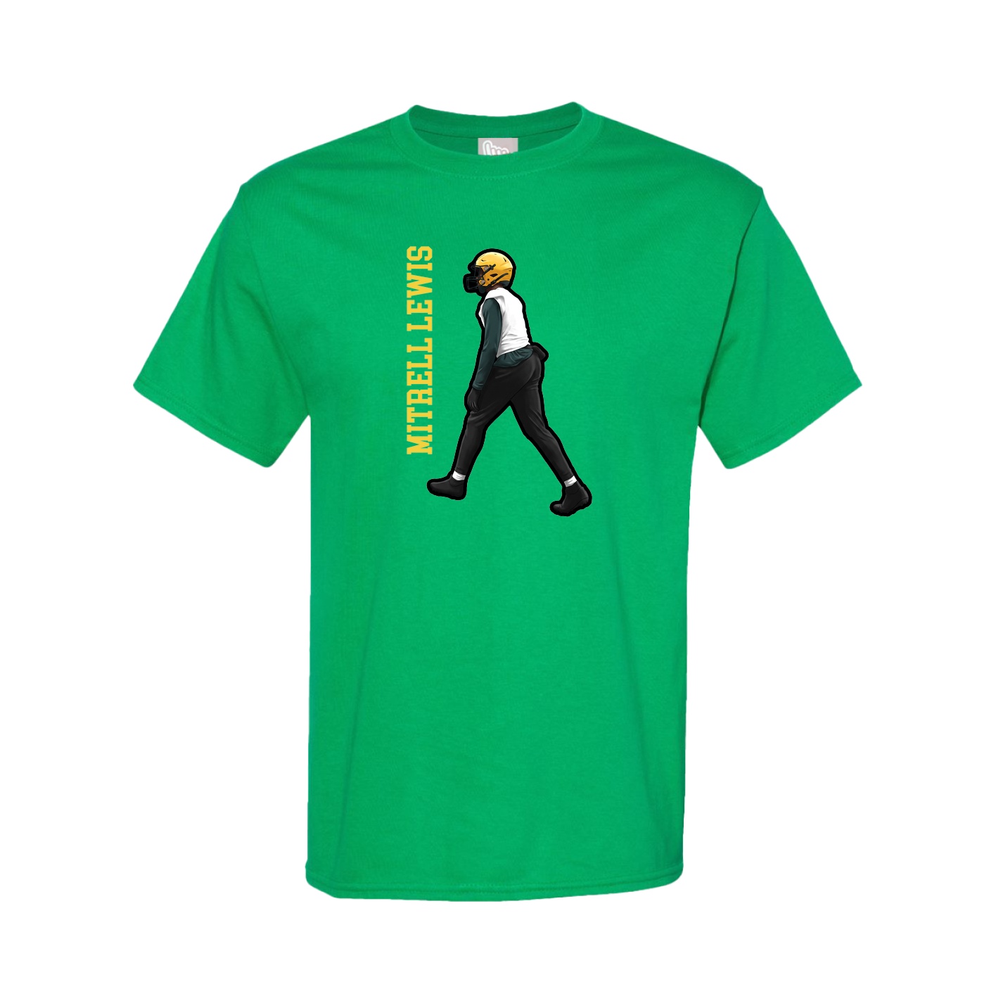 Tee — Name Vertical in Green