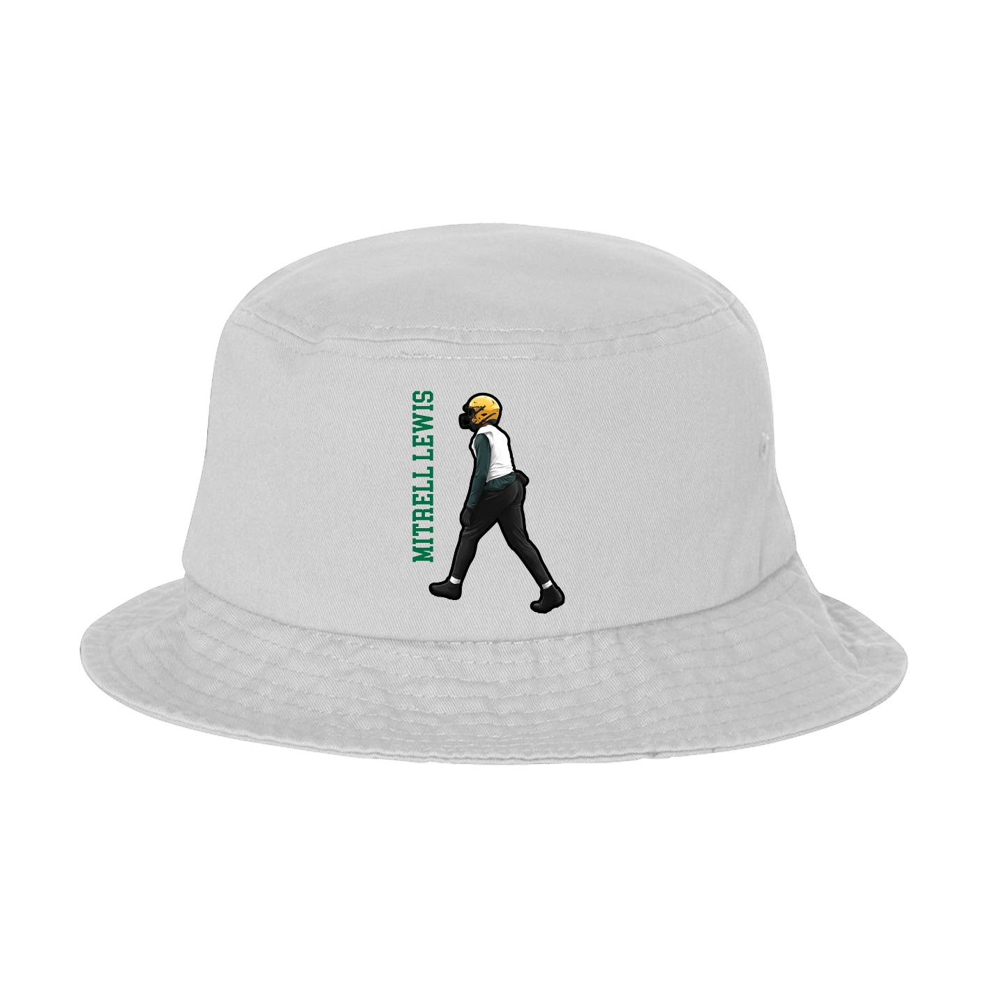 Bucket Cap — Name Vertical in White